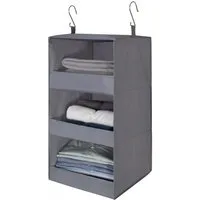 FELIXLEO Hängeregal Hänge Organizer Stoff mit 3 Fächern Faltbar für Kleiderschrank, 1-tlg.