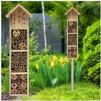 Spetebo Insektenhotel zum Aufstellen - 78 cm, (Anzahl, 1-St., Stück), mit Erdspieß
