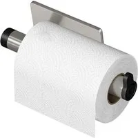 doporro Toilettenpapierhalter Klopapierhalter moderner Klorollenhalter aus Edelstahl Lino-02, seitlichen Haken, bohrfreie Montage