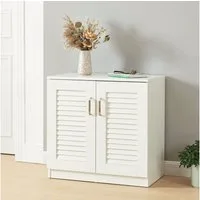 en.casa Schuhschrank »Løten« 63 x 36 x 62 cm mit 2 Türen Weiß