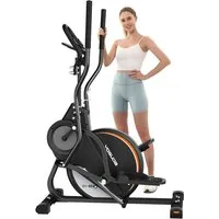 YOSUDA Crosstrainer für zuhause, 3-in-1 (Ellipsentrainer+Stepper+Stairmaster) (1-tlg., 16 Widerstandsstufen, 8kg Schwungrad, Ultraleiser Magnetwiderstand), 45° Neigung, Pulssensor, LCD Monitor