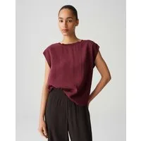 OPUS Kurzarmshirt SILKISI im Materialmix