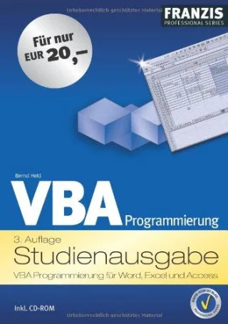 VBA Programmierung. Studienausgabe. VBA Programmierung für Word Excel und Access [Broschiert] [2006] Held Bernd