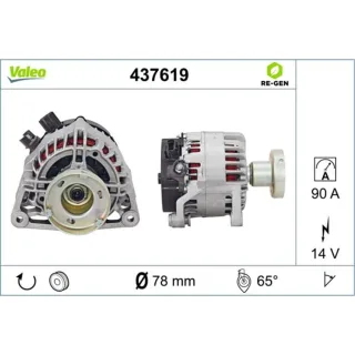Valeo Generator  90A Ford Focus 1 437619