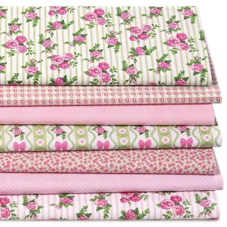 Patchwork- und Quiltpaket "Rosenzauber", weiß-color
