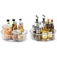 Creliv Gewürzregal Drehteller/Lazy Susan drehbar, Gewürzkarussell 30 cm für Küche, 360° Drehbar