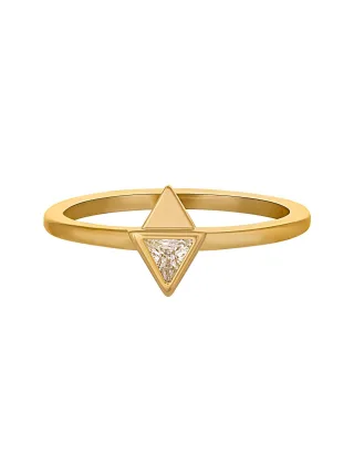 cai Ring 925 Silber vergoldet mit Zirkonia Dreieck