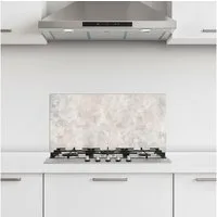KitchenYeah Küchenrückwand selbstklebend (keine Folie) Beton - Grau - Weiß, (1-tlg), Küchenrückwand, Spritzschutz, Kitchen, 60x30 cm