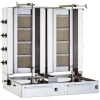 Gastronics Dönergrill Dönergrill / Gyrosgrill 4+4 Brenner Doppelmaschine Motor unten