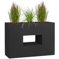 Pflanzwerk® Hochbeet Pflanzkübel VISTA Premium Blumenkübel aus Fiberglas mit Lotus-Effekt, Fiberglas - Handgefertigt - Rechteckig - Frostbeständig