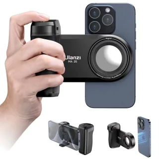 Ulanzi MA35 MagSafes Smartphone Camera Shutter Grip bluetooth Selfie Handle as Camera Photo Stabilizer Vertical Horizont
