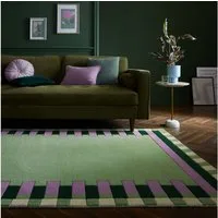 FLAIR RUGS Wollteppich Kai Wool Border, rechteckig, Höhe: 10 mm, Kai Wool Border Läufer Teppich