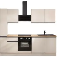 BASIC by Balculina Küchenzeile Nizza B/H/T 250x211x60 cm, Breite 250 cm, wahlweise mit E-Geräten und Induktionskochfeld