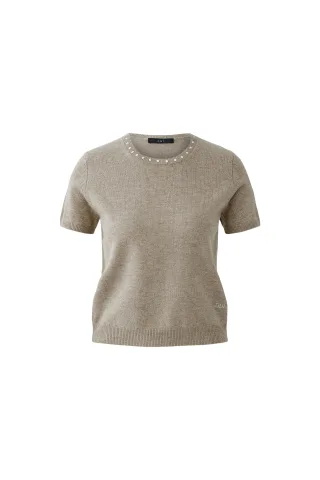 Oui - Pullover smokey taupe - Gr. - 36