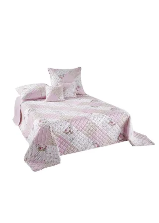 bonprix Tagesdecke mit Rosen, rosa, Gr.280x210 cm, Tagesdecke im romantischen Rosendesign