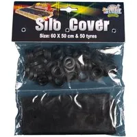 Kids Globe Spielwelt Kids Globe Silo Abdeckung/Plane 60x50 cm Schwarz + 50 Reifen für