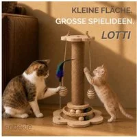 SNOEKIE Kratzbaum snoekie Kratzbaum aus Massivholz mit Sisalstamm & Rollbahn