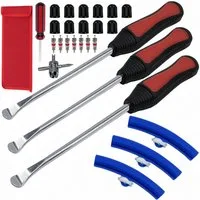 FOUORTUNATE-BEE Reifenmontierhilfe Reifenmontage Werkzeug Motorrad Fahrrad Roller mit Montierhebel Set, Reifen Montierhebel Set für Motorrad Fahrrad Roller Reifen Werkzeug