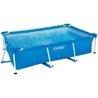 Intex Pool Rechteckiger Frame Pool 220 x 150 x 60 cm, Ideal für Garten und Terrasse, einfacher Aufbau