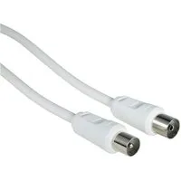 Hama 1,5m Antennen-Kabel Weiß Koaxial-Kabel 75dB TV-Kabel, Fernsehantenne, Fernsehantenne (150 cm), Digital Koax-Kabel Antennenkabel für HD TV LED LCD DVB-C DVB-T DVB-T2