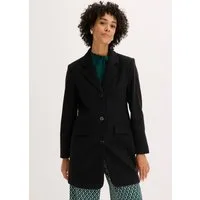 bonprix Kurzmantel Longblazer in Wolloptik, bequeme Passform, 1-Reiher