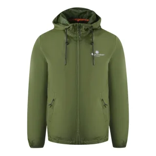 Aquascutum London Logo Armee Grün Active Windbreaker Jacke