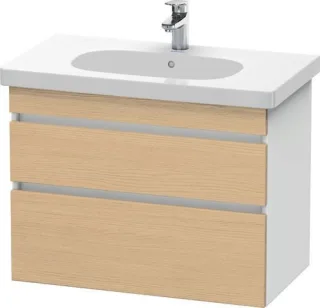 Duravit DuraStyle Waschtischunterbau wandhängend Natur Eiche & Weiß Matt 800x453x610 mm - DS64840301 DS648403018