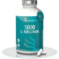 BIOMENTA L-Arginin 5000 - 500 Arginin Kapseln in Normalgröße - Premiumqualität Kapseln, 500 St., 434 g