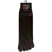 Wowerat Basicsocken 4 Paar Einzel-Zehen-Socken, Socken mit 5 Einzelzehen, One-Size