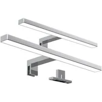 LETGOSPT Spiegelleuchte LED Wandleuchte, 30cm 60cm LED Spiegelleuchte 230V 8W/5W 400lm/650lm, LED fest integriert, Kaltweiß, Aufbauleuchte + Klemmleuchte,Schminklicht,Schrank-Beleuchtung 230V