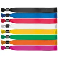 Easy Gifts Partyanzug 80x Einlassband / Festival Eintrittsbänder / aus Polyester / 8 Farben