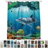 Sanilo Duschvorhang 180 x 200 cm, viele schöne Duschvorhänge zur Auswahl Breite 180 cm, 100% wasserdicht, Anti-Schimmel-Effekt, hochwertige Qualität