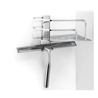 Giese Seaside Duschkorb 30782-02 Eckmodell, mit Haken und Wischer, chrom