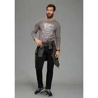 Man's World Langarmshirt neue Farbe! Langarm, bedruckt, Rundhalsausschnitt, aus 100% Baumwolle