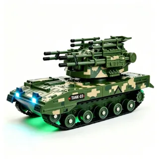 TRASPED HG4-553 RTR 1/64 2.4G Mini Alloy RC Tank Support App Control Desktop Simulation Battle Tracked Shooting LED Ligh
