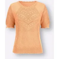 Witt Strickpullover Pullover Kurzarm Ajourstrick, Strukturstrick