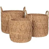 House Nordic Allzweckkorb Krabi Korb Satz von 3 Stk. natur.