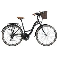 LUCHS Cityrad Feline Damenfahrrad 26 Zoll – Cityfahrrad Hollandrad – Citybike, 21 Gang Shimano, Kettenschaltung, 21 Gang SHIMANO, Frontkorb – Citybike für Alltag & Freizeit