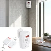 shop'n smile ideoon PIR Alarmanlage (105 dB) mit 2 Fernbedienungen, Hausalarm & Schutz Alarmanlage (PIR-Sensor-Reichweite: 5 m)