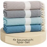 furora HOLIDAY Saunatuch Saunahandtuch Saunatuch Damen + Herren, Hamamtuch groß 100x200 XXL