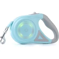 ROJECO Hundeleine mit LED Beleuchtung & Taschenlampe, Touch Bedienung, mit LED-Beleuchtung & integrierter Taschenlampe