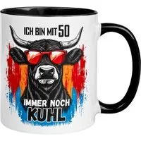 Momentals Tasse 50. Geburtstag Mann Frau – 50 und immer noch Kuhl – Männer Frauen, Gratis Versand · Links-&Rechtshänder · Spülmaschinenfest