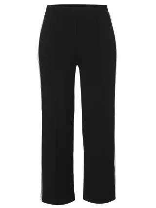 VIA APPIA DUE - Hose lang weites Bein schwarz/ecru - Gr. - 48