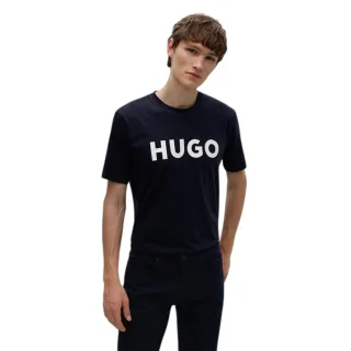 Hugo - "Dulivio" T-Shirt für Herren (Schwarze Iris-Marine/Weiß)