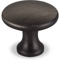 SO-TECH® Möbelknopf Schrankknopf DENISE Ø 29 mm Höhe 25 mm (1-St), Zinkdruckguss, Edelstahloptik dunkel, inkl. Befestigungsschr