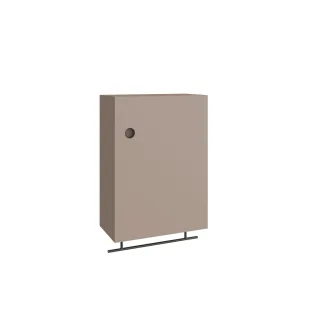 VitrA Plural Oberschrank mit Handtuchhalter mit 1 Tür 40 x 21 x 55 cm (BxTxH) Taupe Matt,80489 80489