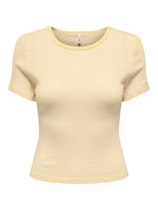 ONLY - ONLMADISON S/S O-NECK BABY TEE JRS Cloud Dancer - Gr. - S