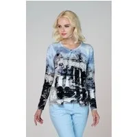 Passioni 2-in-1-Strickjacke Twinset mit abstrahiertem Print