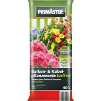 Primaster Spezialerde Primaster Balkon- & Kübelpflanzerde torffrei 40 L, Torffrei