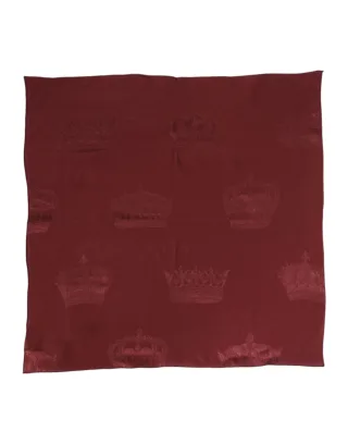 Bordeauxfarbener Seiden-Kronenquadratischer Herrenfoulard-Schal